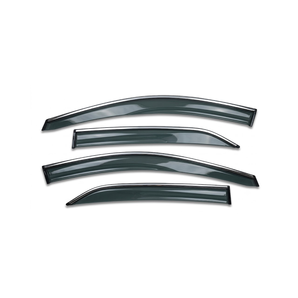 Suzuki Swift Old Shape Window Door Visor – Air Press Mugen Style Chrome (Set of 4) | New Heera Auto