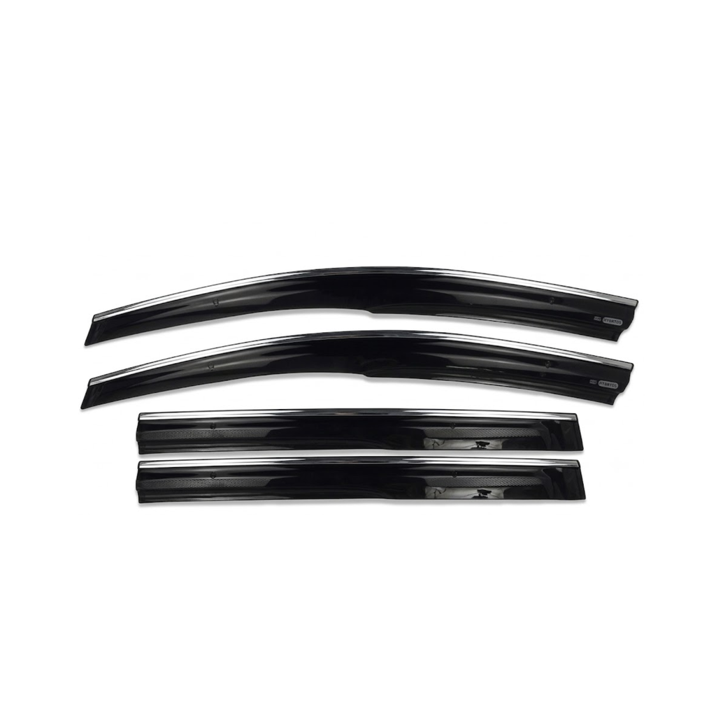 Honda BR-V Window Door Visor – Air Press Mugen Style Chrome (Set of 4) | New Heera Auto