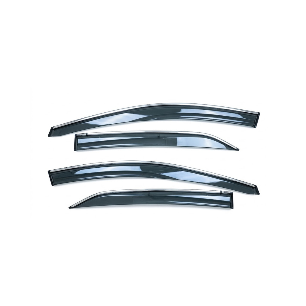 Honda Civic 2004 Shape Window Door Visor – Air Press Mugen Style Chrome (Set of 4) | New Heera Auto