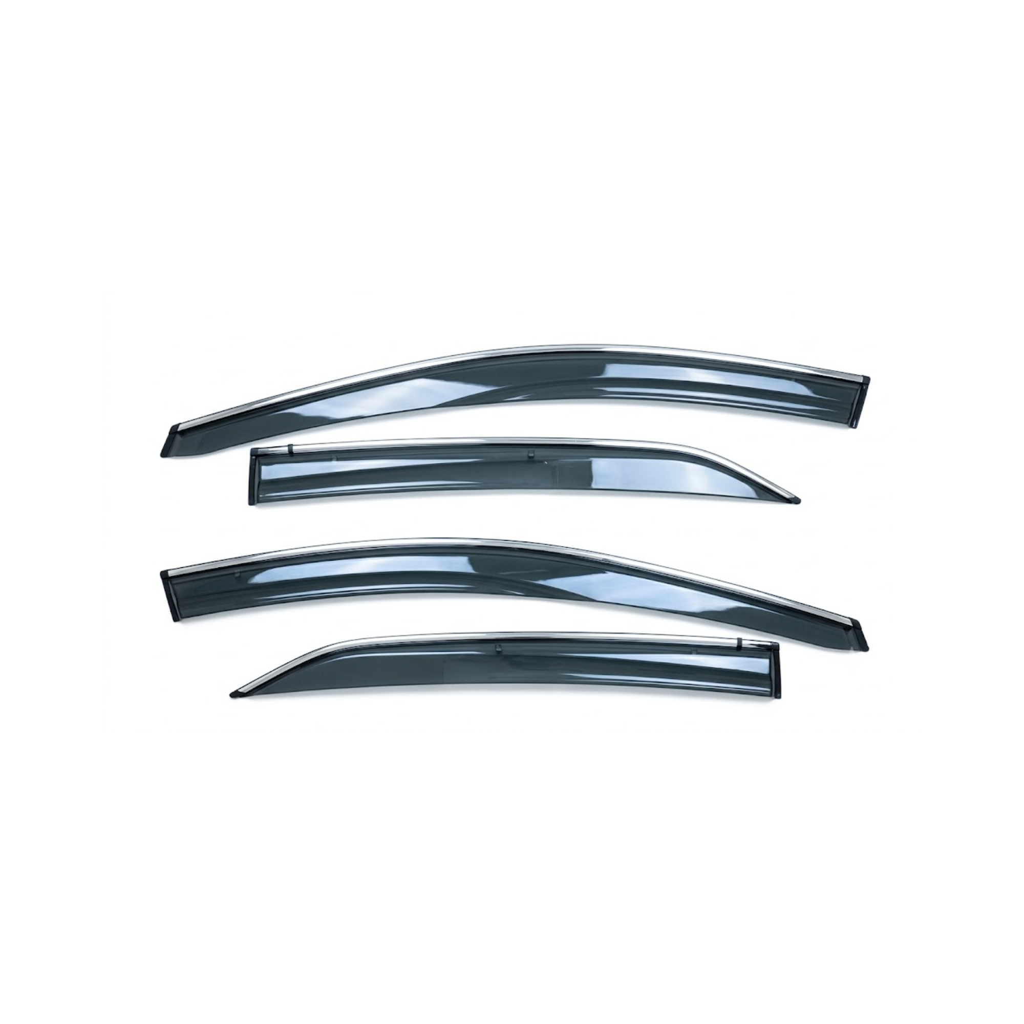 Honda Civic 2004 Shape Window Door Visor – Air Press Mugen Style Chrome (Set of 4) | New Heera Auto