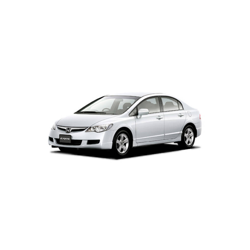 Honda Civic 2007 Reborn Shape Window Door Visor – Air Press Mugen Style Chrome (Set of 4) | New Heera Auto