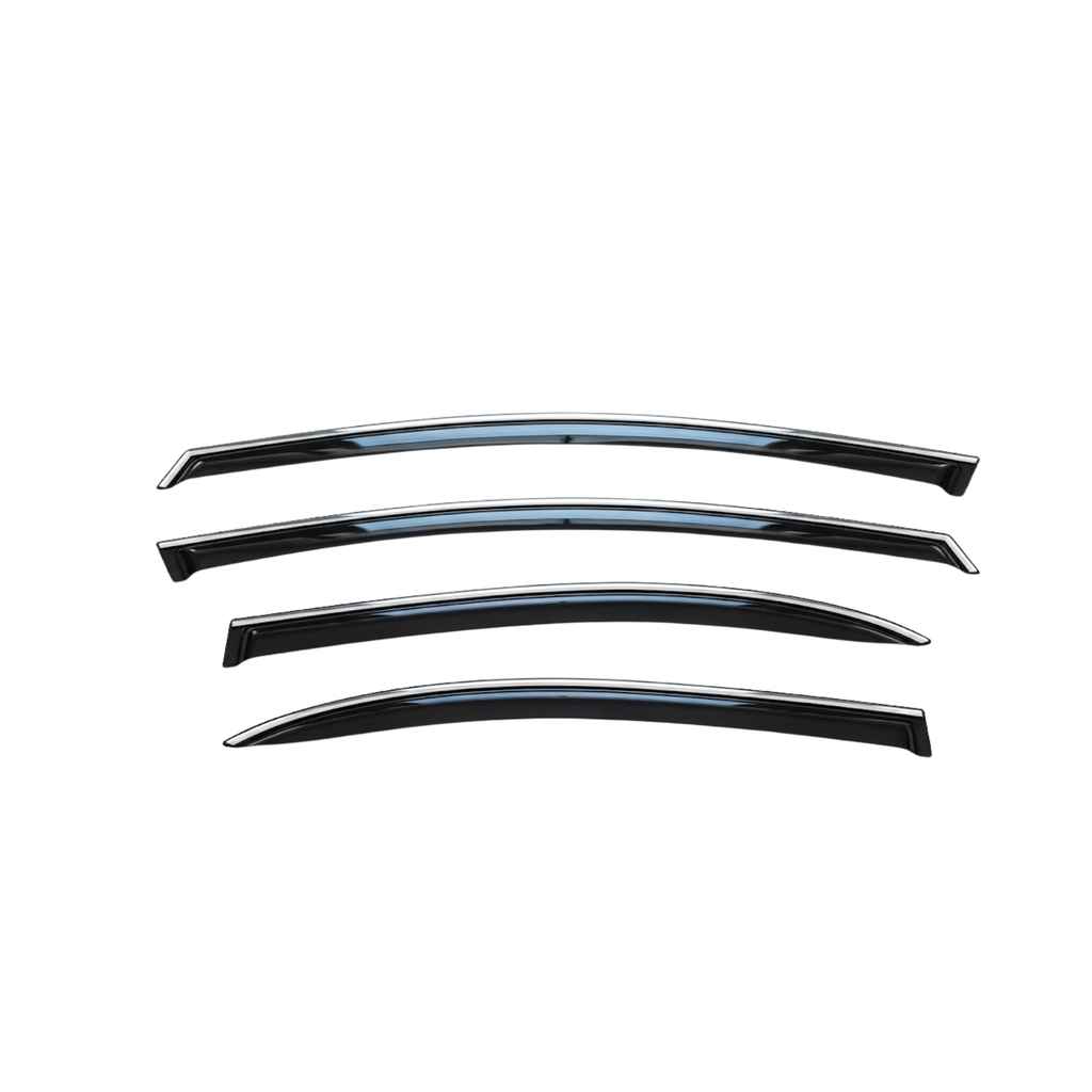 Honda Civic 2007 Reborn Shape Window Door Visor – Air Press Mugen Style Chrome (Set of 4) | New Heera Auto