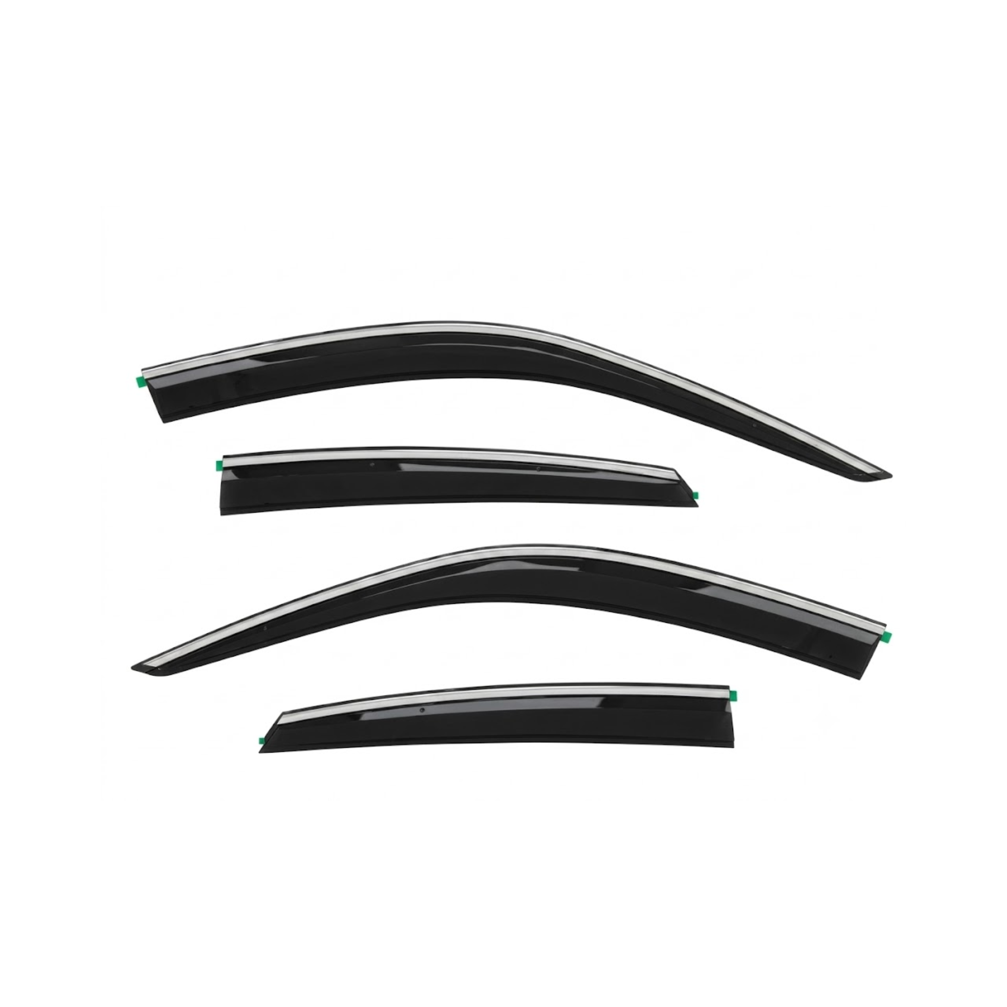 Honda Civic 2022 Shape (New) Window Door Visor – Air Press Mugen Style Chrome (Set of 4) | New Heera Auto