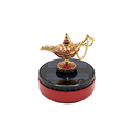 Solar Powered Aladdin Lamp Car Air Freshener - Luxury Rotating Dashboard Perfume & Aromatherapy Diffuser for Cars| Premium Quality by New Heera Auto