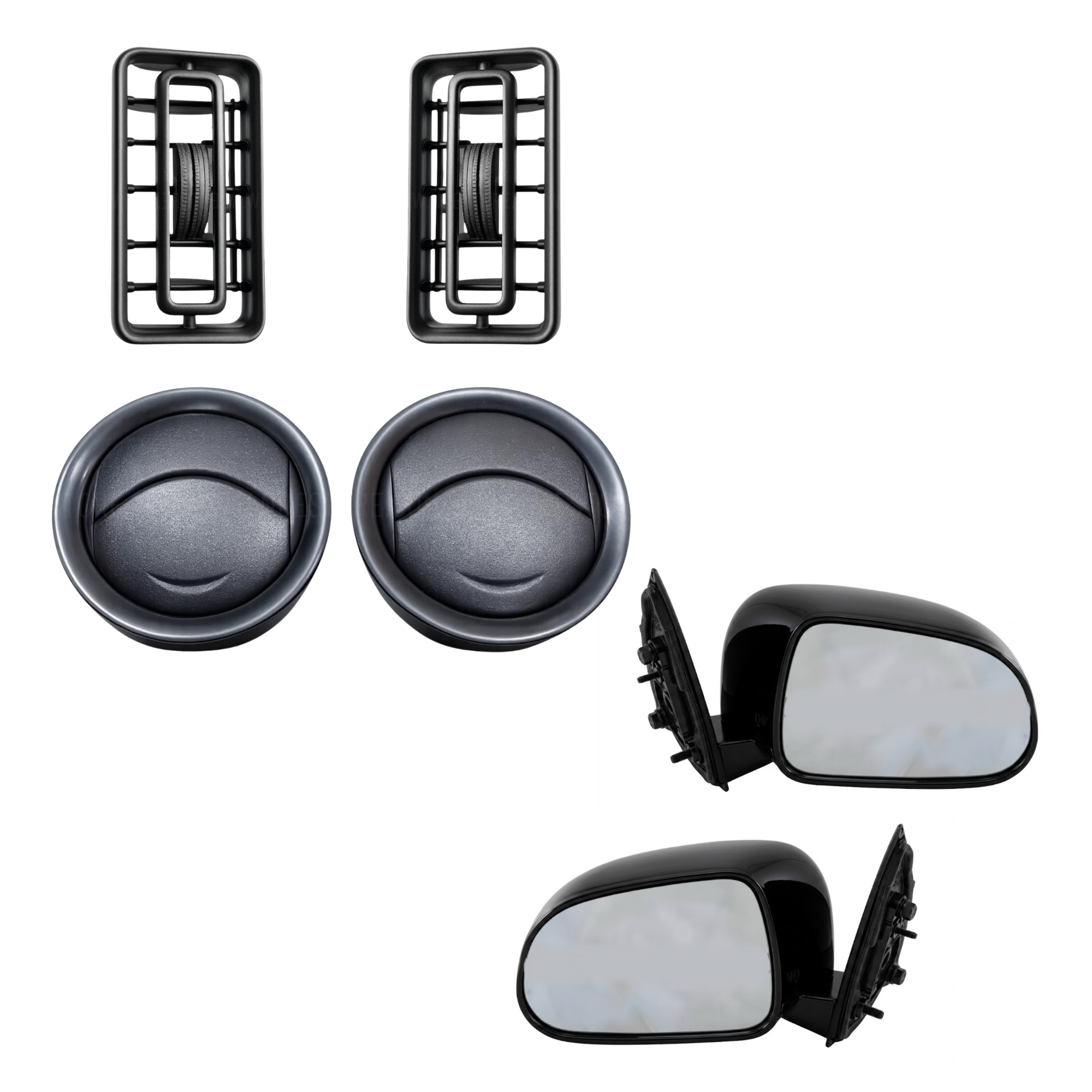 Suzuki Alto 660cc | AC Grill Complete Set + Side Mirror Pair | 2 in 1 Bachat Package by New Heera Auto