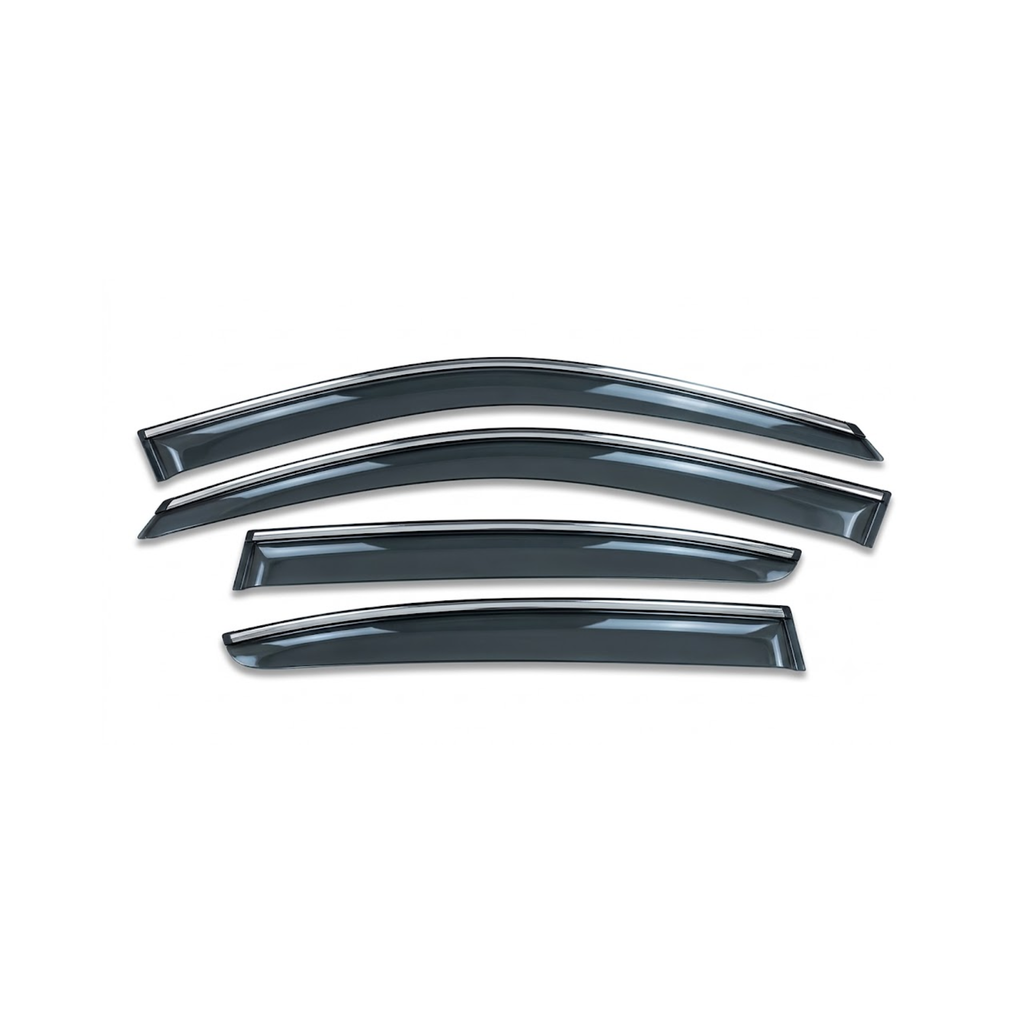 Suzuki Cultus Old Shape Window Door Visor – Air Press Mugen Style Chrome (Set of 4) | New Heera Auto