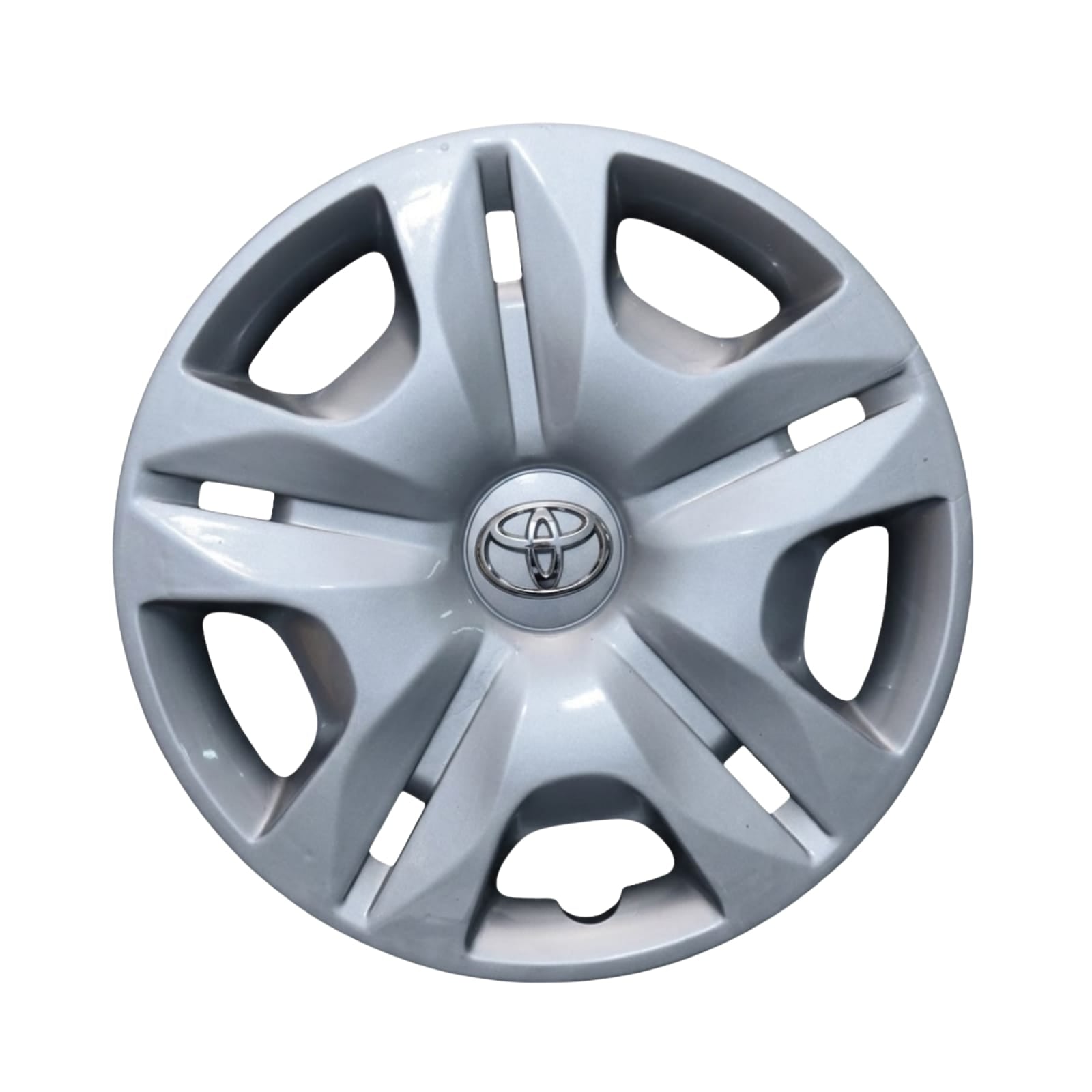 Toyota (15-Inch) Premium Silver Wheel Covers (Universal Fit for All Cars) | Premium Quality by New Heera Auto