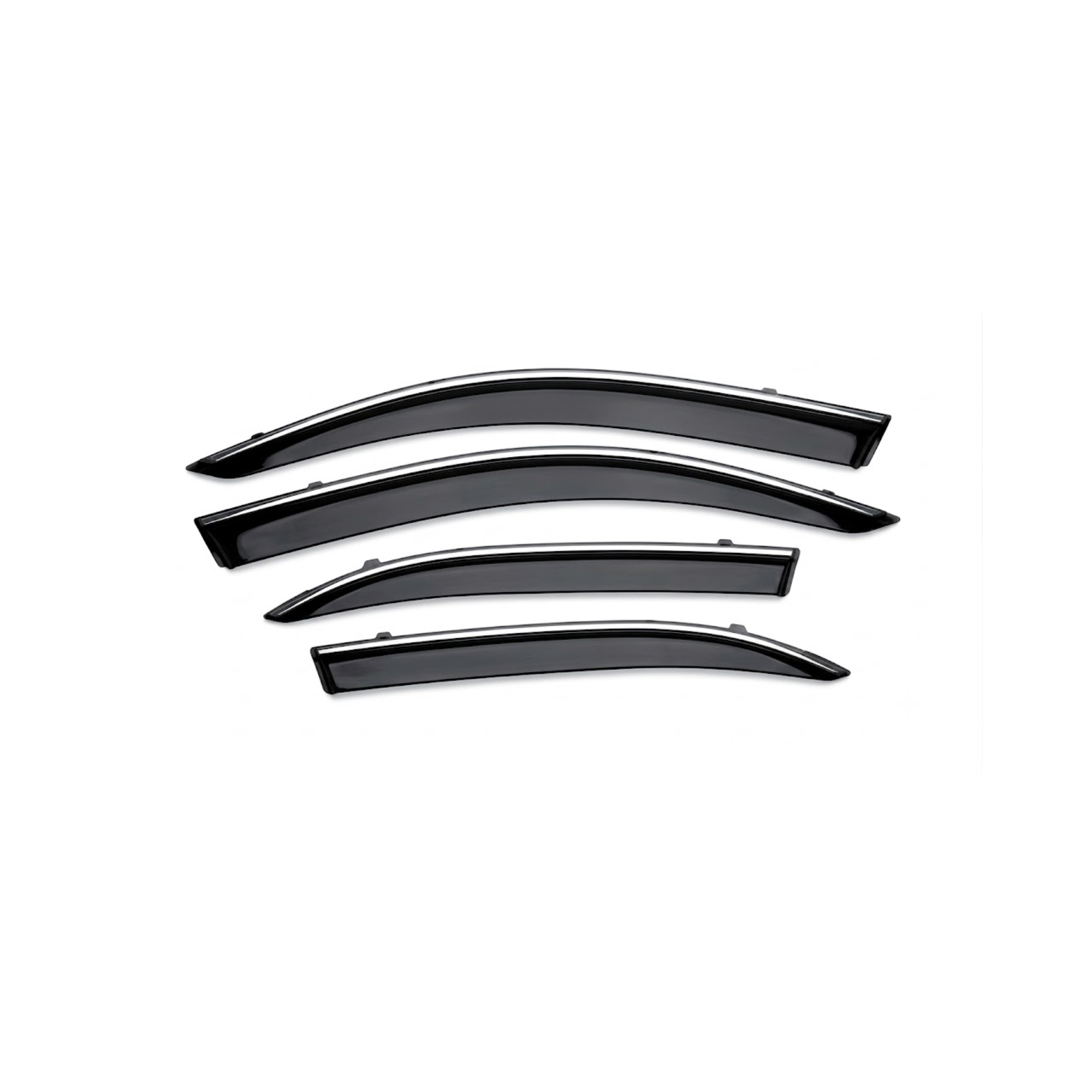 Honda City 2005 Shape Window Door Visor – Air Press Mugen Style Chrome (Set of 4) | New Heera Auto