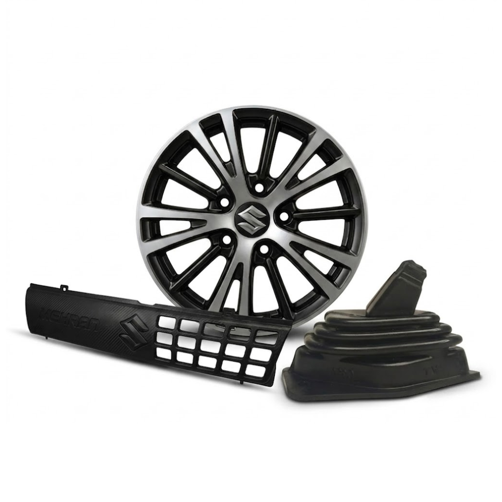 Suzuki Mehran | Gear Boot + Wheel Cover + Front Grill | 3 in 1 Bachat Package by New Heera Auto